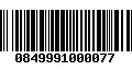 Código de Barras 0849991000077