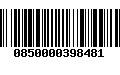 Código de Barras 0850000398481