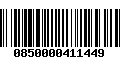 Código de Barras 0850000411449