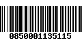 Código de Barras 0850001135115