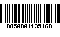 Código de Barras 0850001135160