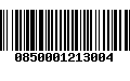 Código de Barras 0850001213004