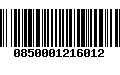 Código de Barras 0850001216012