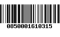 Código de Barras 0850001610315