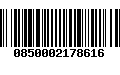 Código de Barras 0850002178616