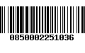 Código de Barras 0850002251036