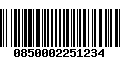 Código de Barras 0850002251234