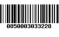 Código de Barras 0850003033228