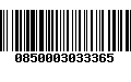 Código de Barras 0850003033365