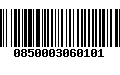 Código de Barras 0850003060101