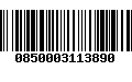 Código de Barras 0850003113890