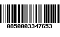 Código de Barras 0850003347653