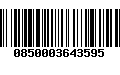 Código de Barras 0850003643595