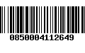 Código de Barras 0850004112649