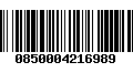 Código de Barras 0850004216989