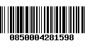 Código de Barras 0850004281598