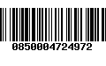 Código de Barras 0850004724972