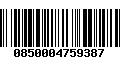 Código de Barras 0850004759387