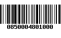 Código de Barras 0850004801000