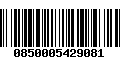 Código de Barras 0850005429081