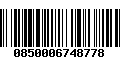 Código de Barras 0850006748778