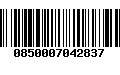 Código de Barras 0850007042837