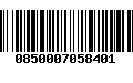 Código de Barras 0850007058401