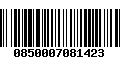 Código de Barras 0850007081423