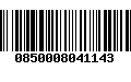 Código de Barras 0850008041143