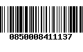 Código de Barras 0850008411137