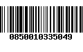 Código de Barras 0850010335049