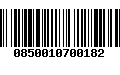 Código de Barras 0850010700182