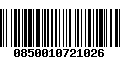 Código de Barras 0850010721026