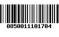 Código de Barras 0850011101704