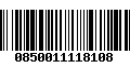 Código de Barras 0850011118108