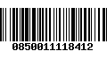 Código de Barras 0850011118412