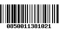 Código de Barras 0850011381021