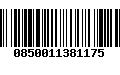 Código de Barras 0850011381175