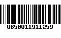 Código de Barras 0850011911259