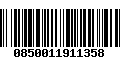 Código de Barras 0850011911358