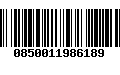 Código de Barras 0850011986189