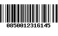 Código de Barras 0850012316145