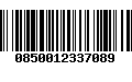 Código de Barras 0850012337089