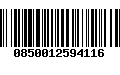 Código de Barras 0850012594116