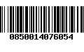 Código de Barras 0850014076054