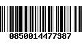 Código de Barras 0850014477387