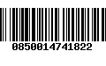 Código de Barras 0850014741822