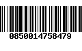 Código de Barras 0850014758479