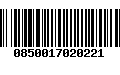 Código de Barras 0850017020221