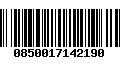 Código de Barras 0850017142190